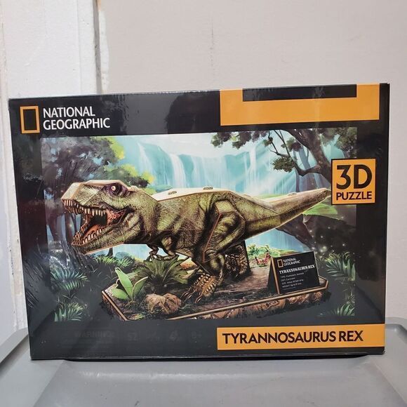 Tyrannosaurs Rex National 3D Puzzle Geographic DS1051 Cubic Fun New - Picture 3 of 8